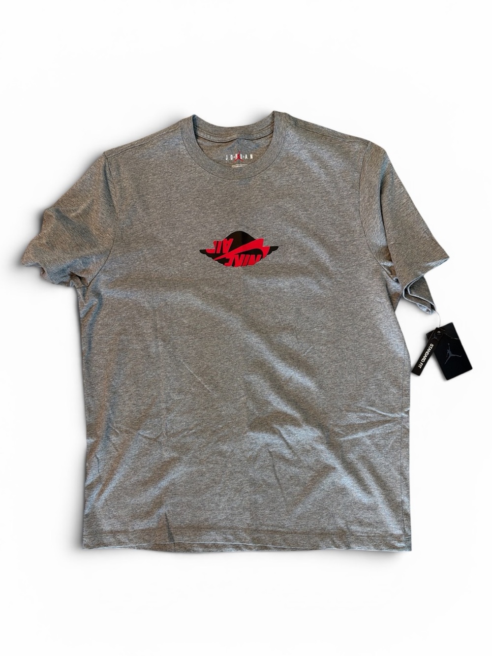 Nike Air Jordan Black Classic Iconic Wings Swoosh Performance T-Shirt  Men’s XL